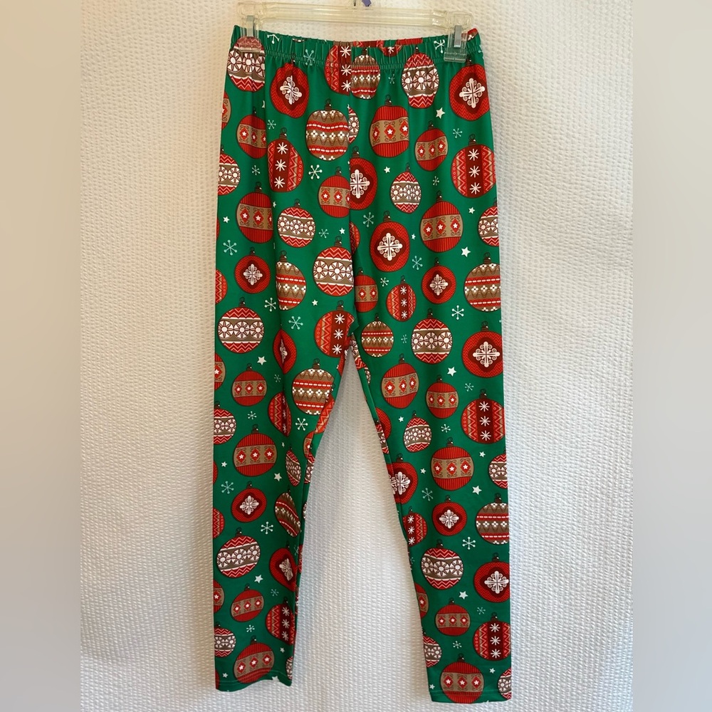 Deerose Women’s Christmas Festive Green Red Lounge Pajama Pants Size: Large
